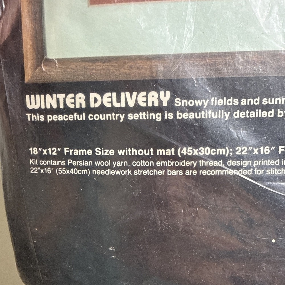 Dimensions Winter Delivery long stitch kit Vintage 1984 - Picture 3 of 7